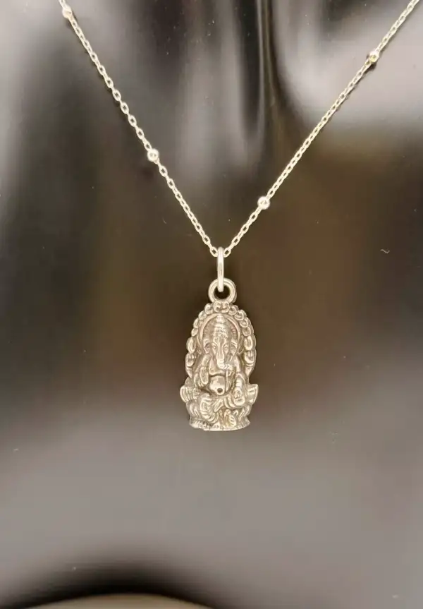 Colgante Ganesha Plata De Ley - Imagen 2