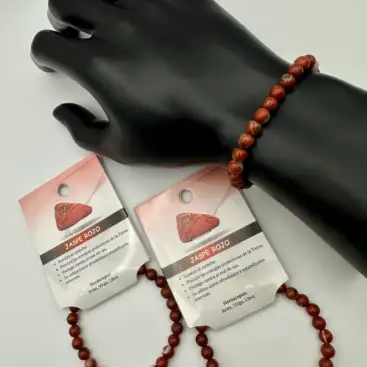 Pulsera De Jaspe Rojo 6mm