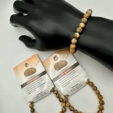 Pulsera De Jaspe Madera 8mm