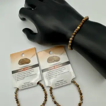 Pulsera De Jaspe Madera 4mm