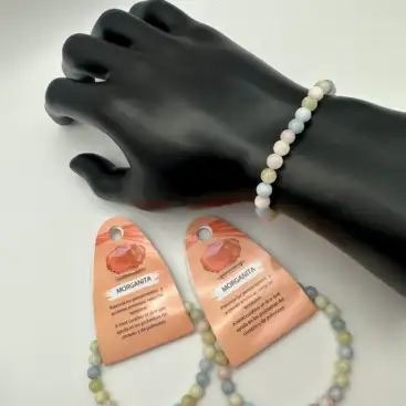 Pulsera De Morganita 6mm