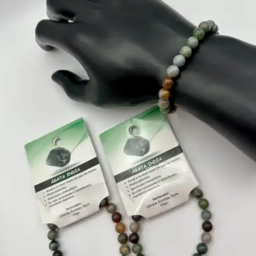 Pulsera De Ágata India 8mm
