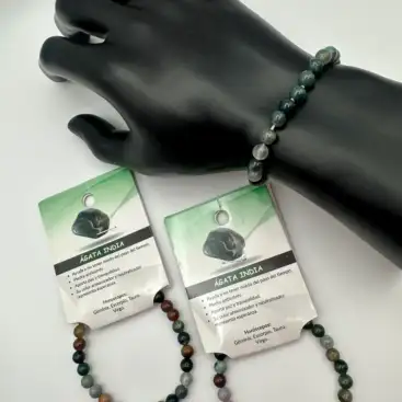 Pulsera De Ágata India 6mm