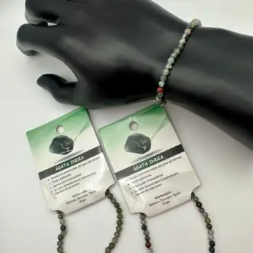 Pulsera De Ágata India 4mm
