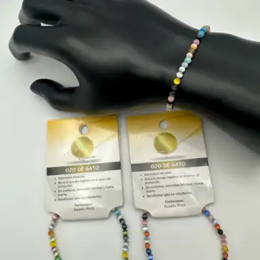 Pulsera Ojo De Gato 4mm