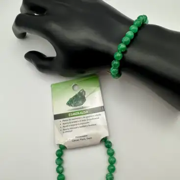 Pulsera De Esmeralda 8mm