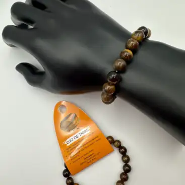 Pulsera De Ojo De Tigre 10mm