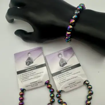 Pulsera De Hematita Multicolor 10mm