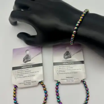 Pulsera De Hematita Multicolor 6mm
