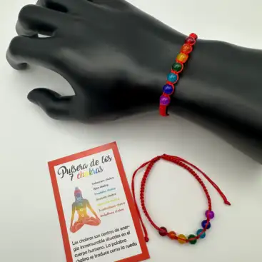 Pulsera 7 Nudos Con Los 7 Chakras