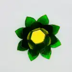 Portavelas Flor De Loto Pequeña Color Verde - Imagen 2
