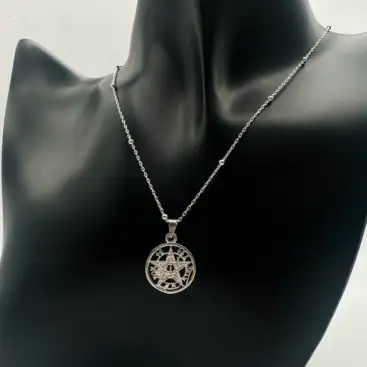 Colgante Tetragramaton Plata Ley Relieve