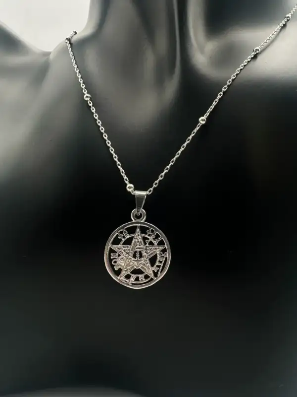 Colgante Tetragramaton Plata Ley Relieve - Imagen 2