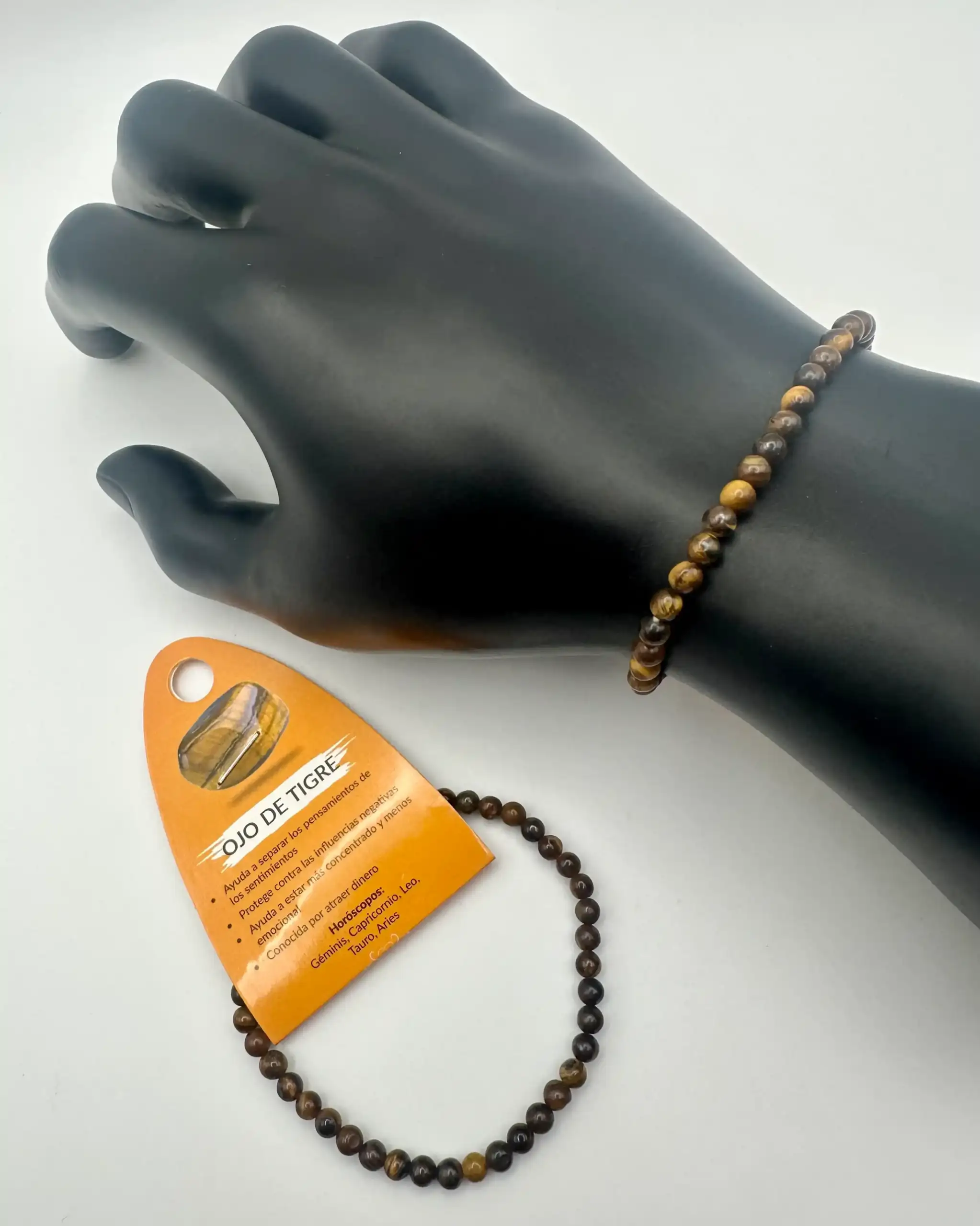 Pulsera De Ojo De Tigre 4mm