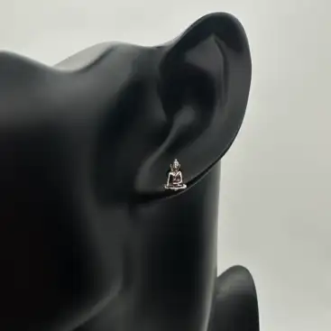 Pendientes Plata De Ley Buda