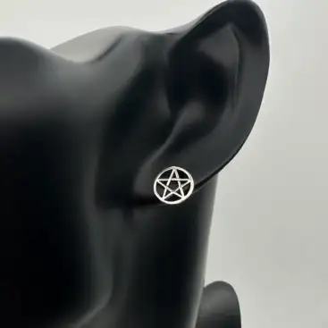 Pendientes Plata De Ley Símbolo Pentagrama