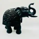 Figura Elefante De La Suerte Negro