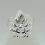 Anillo Ganesha Flor De Loto Plata - Imagen 2