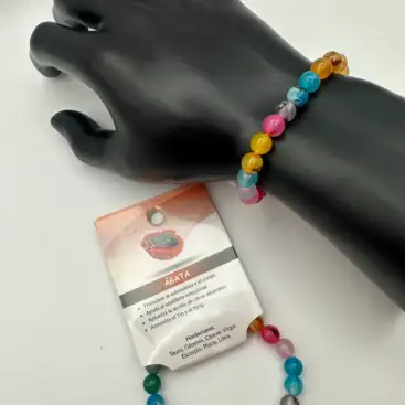 Pulsera Ágata Multicolor 8mm