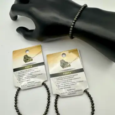 Pulsera Mineral Pirita 4mm