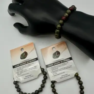 Pulsera Jaspe Sangre De Dragon 8mm