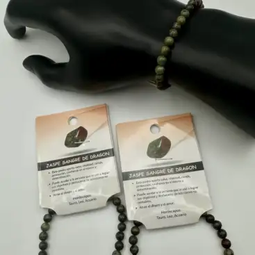 Pulsera Jaspe Sangre De Dragon 6mm