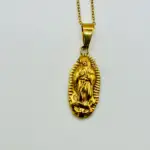 Medallón Relieve Virgen De Guadalupe Acero Inoxidable - Imagen 2