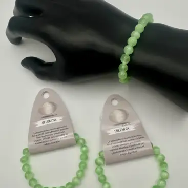 Pulsera Selenita Verde 8mm