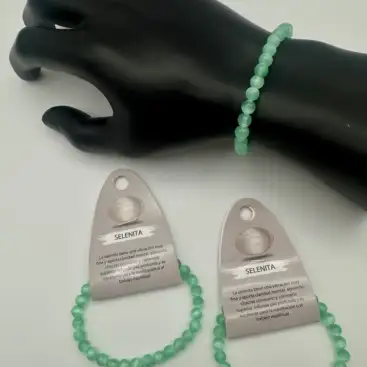 Pulsera Selenita Verde 6mm