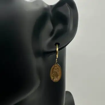 Pendiente Virgen De Guadalupe Acero Dorado