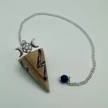 Péndulo Runa Madera Tetragramaton Y Lunas