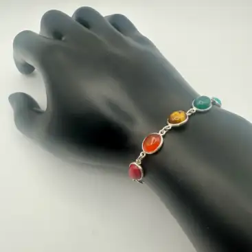 Pulsera Plata Ley 7 Chakras