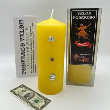 Velón Lluvia De Suerte La Calva Mistica