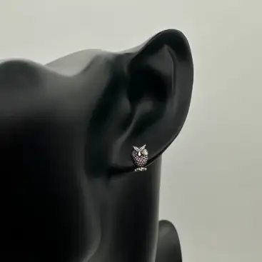 Pendientes Plata De Ley Buho
