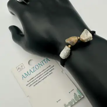 Pulsera Mineral Amazonita Cuerda