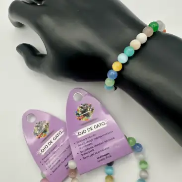 Pulsera Ojo De Gato 8mm