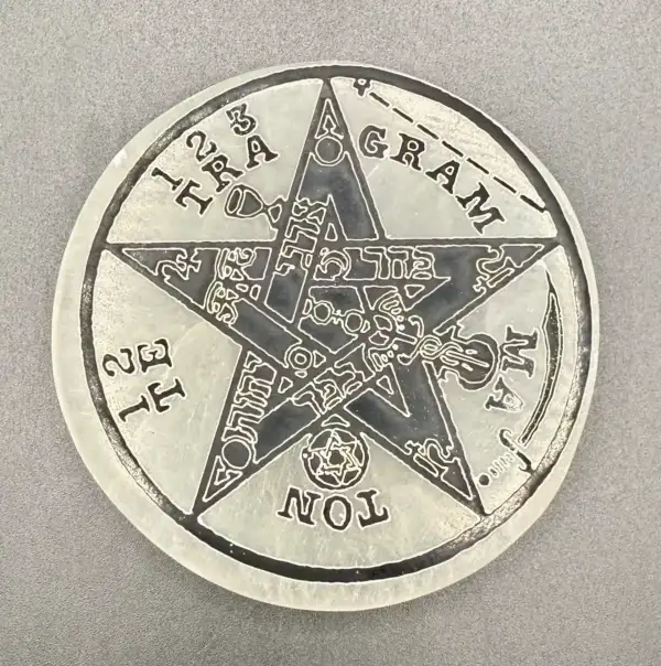 Placa Selenita Tetragramaton Negro