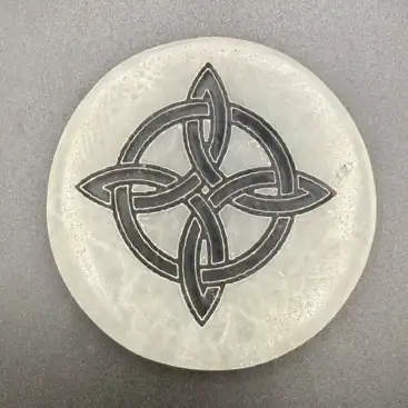 Placa Selenita Nudo De Bruja Negra