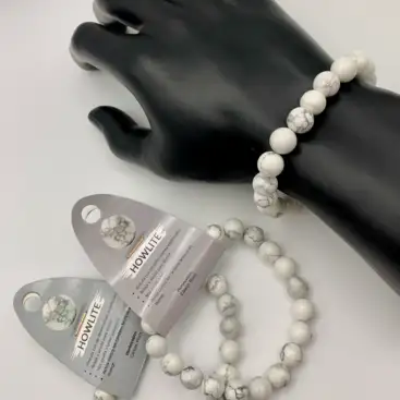 Pulsera Mineral Howlite Hombre