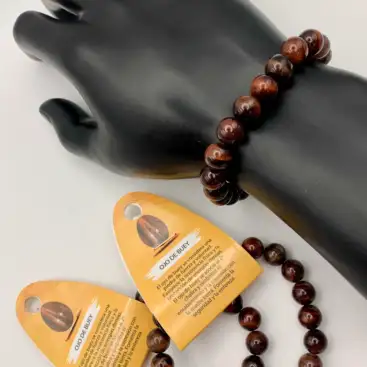 Pulsera Mineral Ojo De Buey Hombre