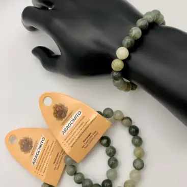 Pulsera Mineral Aragonito Hombre
