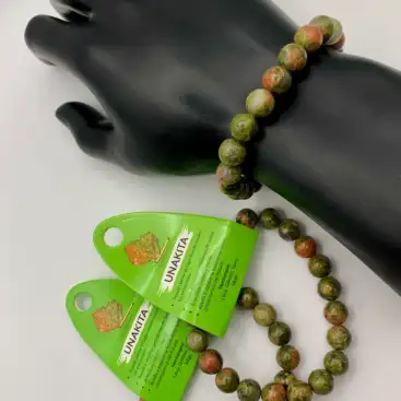 Pulsera Mineral Unakita Hombre