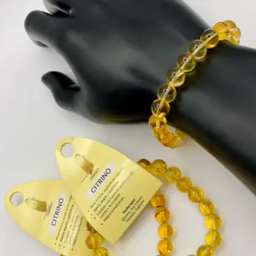 Pulsera Mineral Citrino Hombre