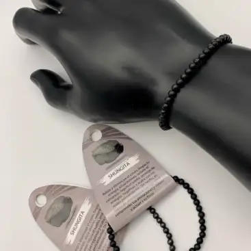 Pulsera Mineral Shungita 4mm