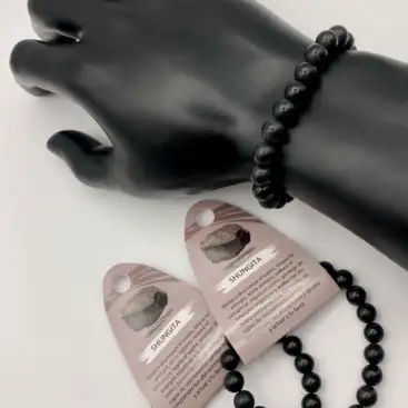 Pulsera Mineral Shungita 8mm