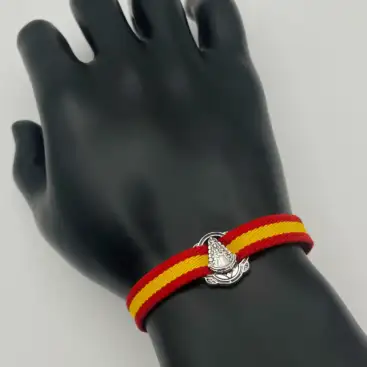 Pulsera Virgen Del Rocio Tela Elastica Bandera De España