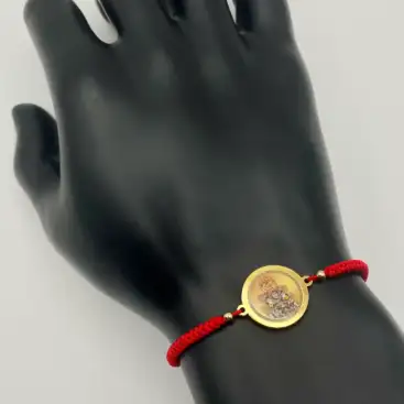 Pulsera Virgen Del Rocio Silueta Rojo