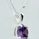 Colgante Amatista Facetada Plata De Ley