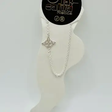 Tobillera Nudo De Bruja Plata De Ley