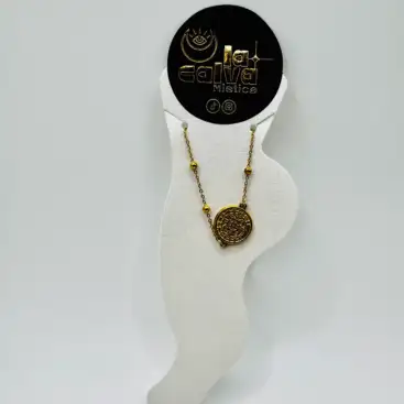 Tobillera San Benito Acero Dorado